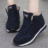 Women Sneakers 2022 Keep Warm Winter Sneakers With Fur Winter Shoes For Women Black Sports Chaussure Femme Couple Tennis