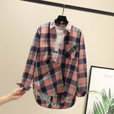 Blouses Shirts Tunic Womens Tops 2020 Long Sleeve Clothing Button Up Down Plaid New Fashion Autumn Turn-down Collar