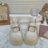 Lolita shoes new summer platform shoes white black retro Mary Jane shoes Japanese JK uniform shoes college girls high