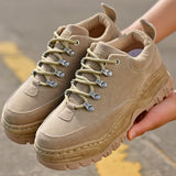 Spring New Retro Men's Trend Low Help Students All Kinds Of Korean Version Of Thick-Soled Muffin Shoes Daddy Shoes Men's