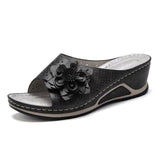 Breakj Slopes And Slippers Women's 2023 Summer New Hollow Flowers Flat Bottoms Cool Slippers Beach Women's