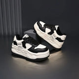 Breakj Appearance Level Super Increased Dad Shoes Black And White Panda Matching Fashion Shoes Breathable Commuting Students