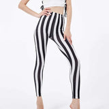 Polyester High Quality Stretchy Workout Leggings Women Printed Outwear Running Leggins Ankle Length