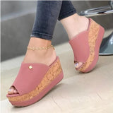 021 New Women Wedges Platform Sandals Peep Toe Fashion Casual Shoes Sandals Femmes Zapatillas Mujer Casa Sapatos Femininos