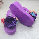 Women Slippers Bohemia Shoes Comfortable Soft Slippers High Quality Cool Beach Vacation Elastic Handmade flowers