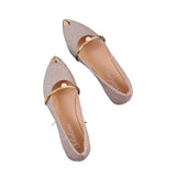 Breakj Summer Autumn New Pointed Low Heel Pearl Single Shoes Female British Flat Bottom Student Shallow Mouth Women's