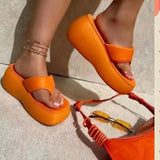 Slippers Thick Bottom Wedge Flip Flop Summer Casual Comfort Slippers Designer Outdoor Casual Beach Sandals Women's