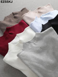 Turtleneck Slim Sweater Pullover Women Autumn winter Casual long Sleeve Sweater For women Female Chic Jumpers