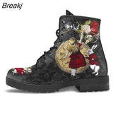 Women Snow Ankle Boots Motorcycle Low Heels Shoes Vintage Pu Leather Warm Winter Increase The 43 Zapatos Para