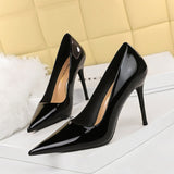 Breakj Simple Thin Heel High Heel Shallow Pointed Head Sexy Thin Professional OL Women's Single Shoes High