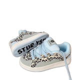Breakj Leopard Print Fashion New Women's Shoes Board Shoes Small White Shoes Fairy Tale Wind Simple Thick Sole Close Skin Heighten Hot