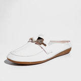 Luxury Slides Women Mules Summer Sandals flat Leather slippers Multicolor designer brand shoes