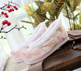 Breakj Shoes Hanfu Shoes Ancient Style Female Embroidered Cloth Shoes Inside The Raised Head Ancient Costume Shoes Cloth Shoes
