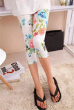Printing Pants Women High Quality Capris High Waisted Floral Lady's Fitness Leggings Seventh Elastic Slim Short