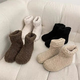 Breakj Winter New Hairy Snow Boots Women Add Velvet Add Thick Warm Cotton Shoes Wool Shoes Big Cotton Ankle Boots