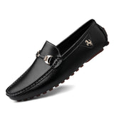Loafers Men Luxury Fashion Driving Flats Black White Slip-on Shoes Minimalist Style Casual Leather Shoes Men Shoes Size