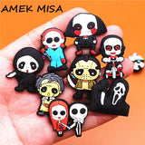 Croc Charms Christmas Ghosts Grim Reaper Witch Clown Butcher Ornaments Shoe Accessories Skeleton Clog