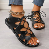 Size Women's Shoes In The Summer Of 2024, The New Strapped Fish Mouth Flat-Soled Roman Shoes Leisure Women's