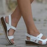 Breakj Summer New Large Belt Buckle Lady Sandals Slope And Leisure Beach Women's