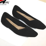 Flat Shoes Women Square Toe Single Shoes Comfortable Breathable Woven Shoes Woman Simple Solid Color Spring