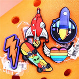 Space Alien Designer Shoe Charms 5pcs/lot Croc Buckle Accessories Luxury Rainbow Sun Clog Dog Jewelry Decorations