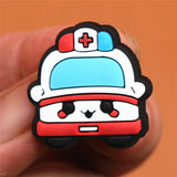 Sale 1pcs Medical Supplies PVC Shoe Charms Cute Stethoscope Syringe Shoe Buckle Decoration Jibz fit Croc Kids X-mas