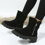 Breakj Boots Women's Fashion Winter New Short Tube Suede Cotton Shoes Fur One Plus Size Martin