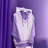 retro vest japanese sweet women Knitted jacket for korean style oversized clothes sleeveless tops young