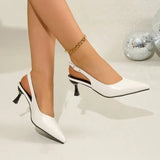Breakj Summer New British Wind Tip Thin With A Word Buttoned Fashion Sandals Women's High