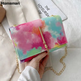 Jelly Chain Bags Pu Leather Crossbody Bags For Women 2021 Small Flap Shoulder Simple Bag Female Travel Handbags