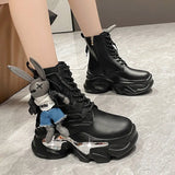 Breakj Martin Boots Female Autumn Winter 2023 New Station Locomotive Boots Female Boots Cartoon Korean Version High Help Ankle