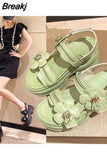 Sandals Comfort Shoes for Women Muffins shoe Clogs With Heel Suit Female Beige New Sports Flat Thick Girls Black Fashion