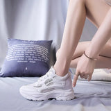 Breakj New Spring And Summer New Women's Shoes Fashion Sleeker Casual Sneakers Single Shoes Round Head With Mesh Loose Cake