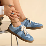 Derain Shoes 20255 New Round Head With Flat-Bottomed Small White Shoes Low-Top Sports
