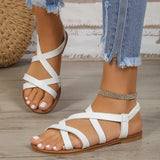 Breakj Sandals Women 2025 Summer Round Toe-Shaped Buckle With Fashion Large-Size Women's