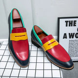 Leather Shoes Men Loafers Casual Wedding Party Non-slip Shoes Men Moccasins Comfy Slip on