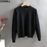 color O-Neck basic sweater thick Women Sweater Pullover Casua Long Sleeve Sweater for women Female pullover
