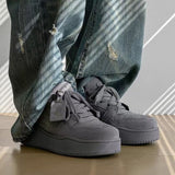 Breakj Senior Grey Sole Heighten Board Shoes Men And Women High Street Lovers Autumn And Winter Bread Shoes Versatile Casual