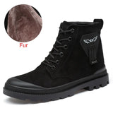 Men Snow Boots Winter Warm Outdoor Walking Ankle Boots New Fashion Design High Top Casual Shoes Rubber Sole Platform