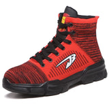 New Work Safety Shoes Men Ankle Boots Steel Toe Shoe Man Anti-Smashing Working Shoes Mens Casual Sneakers Lightweight