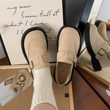 Breakj Selection Boken Shoes Female Autumn Suede Thick Platform Retro Round Head Lazy Man Baotou Ugly Meng Boken Shoes Outside Wear
