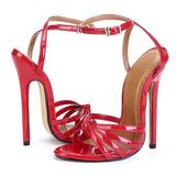 Plus Size 39-48 Drag Queen Cross-dresser Sexy Stiletto Sandals Pumps Women 13.5cm Extremely High Heel Summer
