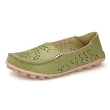 Flats Breathable Female Shoes Summer 2021 New Arrival Genuine Leather Flats Woman Leather Loafers Mom Casual