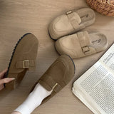 Celebrity Anti-Skid Heightened Thick-Soled Baotou Slippers Women Wear 2024 New Retro Bocken Shoes In