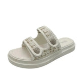 Women Fashion Sandals Summer New Flat Embroidery Size 35-40 Casual Roman Designer Shoes Platform