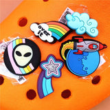 Space Alien Designer Shoe Charms 5pcs/lot Croc Buckle Accessories Luxury Rainbow Sun Clog Dog Jewelry Decorations