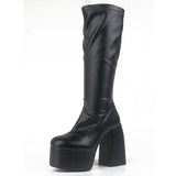 Brand Punk Goth High Heels Platform women's Boots Trendy Sexy Luxury Big Size 48 Stylish Sexy Elegant Women