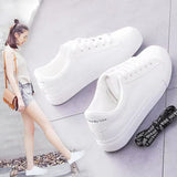 White Shoes Women's 2023 Spring And Autumn New Fashion Flat Shoes Students Breathable Women's Shoes Network Celebrity Single Shoes Casual White