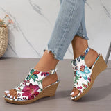 Breakj Size Wedge Sequined Sandals Female Summer 2024 New Lightweight Wedge Heighten