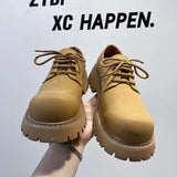 Breakj Top British Style Men's Platform Soft Leather Shoes Men's